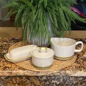 Vintage MCM Japan Stoneware in Spring Bouquet pattern